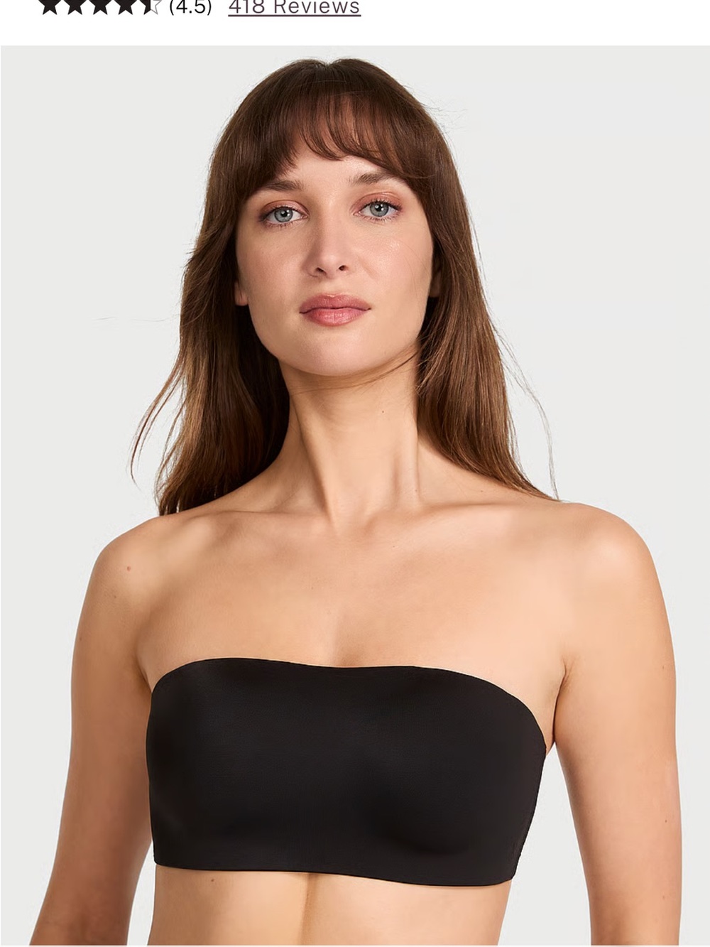 Victoria's Secret Black Strapless Bandeau Bra